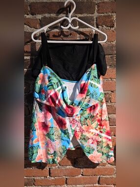 Rosegal Tropical Floral Multicolour Swimsuit